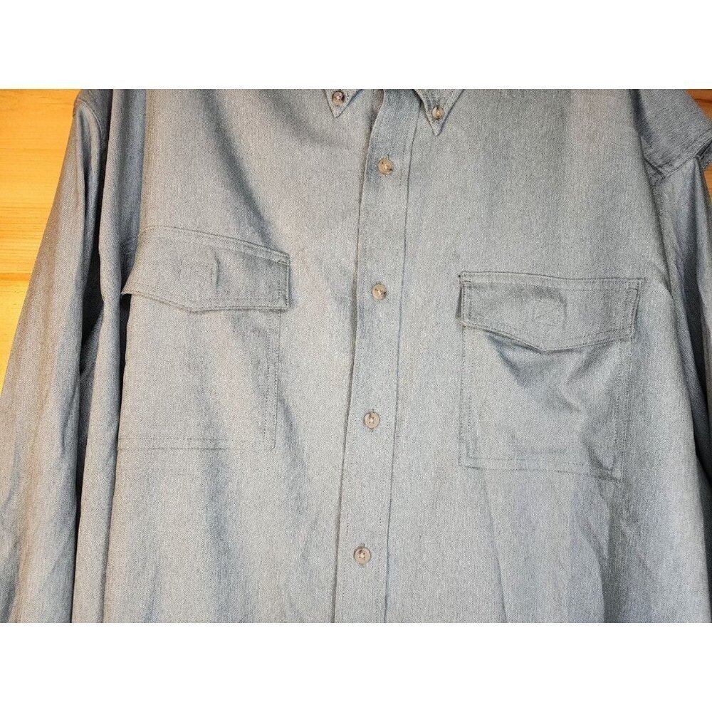 Round Tree & Yorke Shirt Mens 3XT Green Vented Fishing Long Sleeve Outdoor - Picture 9 of 9